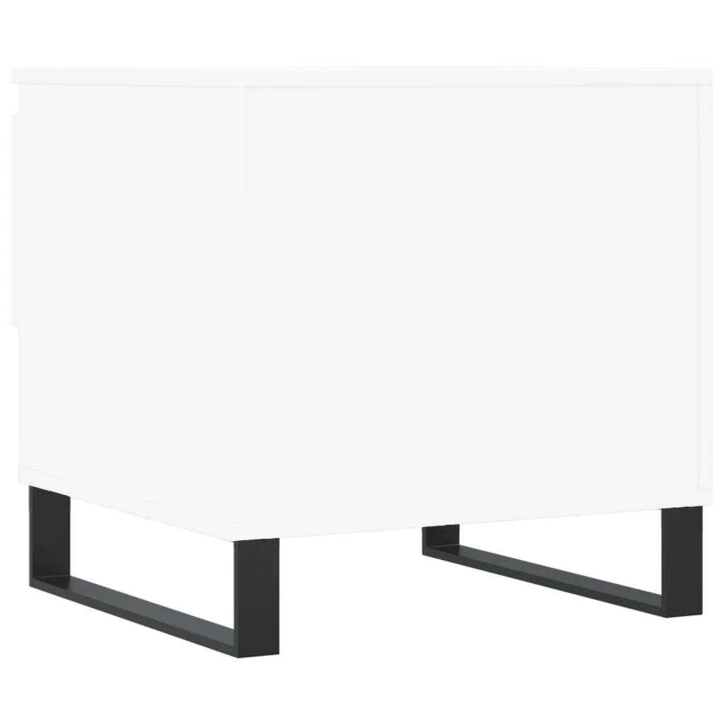 Tavolini Salotto 2 pz Bianchi 50x46x50 cm in Legno Multistrato 830925