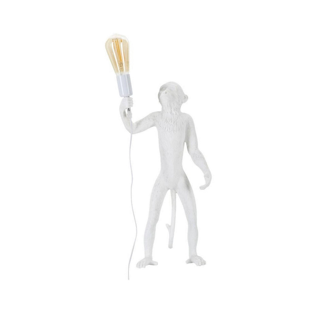 Lampada da tavolo Piet, Luce da scrivania, Luminaria da ufficio, Lampada da lavoro, 26x34 h55 cm, Bianco