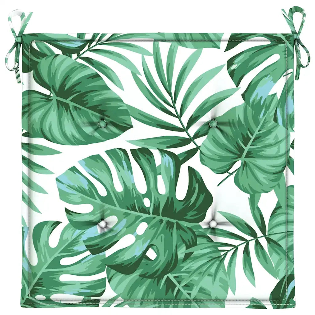 Cuscini per Sedia 2 pz Motivo a Foglie 50x50x4 cm in Tessuto 361068