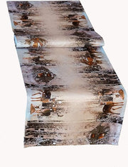 Lanterna da Natale 40x140 cm famiglia di cervi in stile bosco - atmosfera invernale (lampada da terra 40x140 cm)