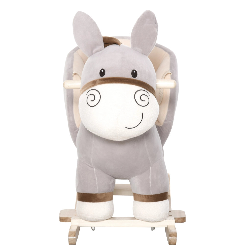 Cavallo a Dondolo per Bambini ¨C zephmum ¨C Grigio 61x34x58 cm
