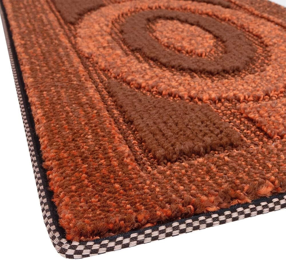 Zerbino Ingresso 80x120 cm Asciugapassi Assorbente Antiscivolo Morbido Made In Italy Arancione