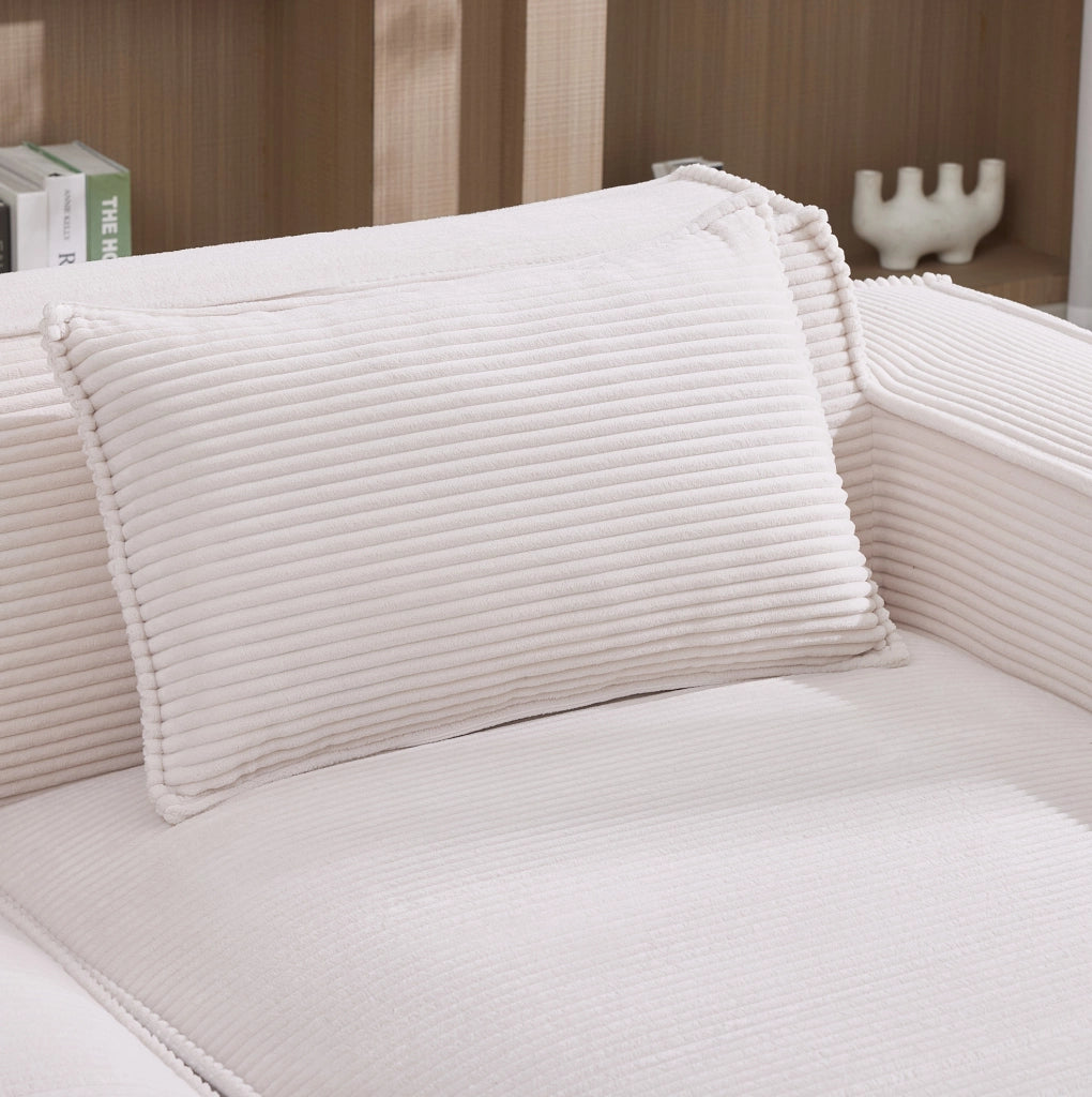 Divano 235 cm imbottito in poliestere beige HOMVRA