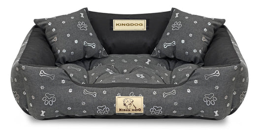 AIO FACTORY 75x65 cm KINGDOG Cuccia per cani impermeabile personalizzabile Silver Bones