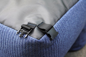 Poltrona Pouf 90x90x66 cm Blu