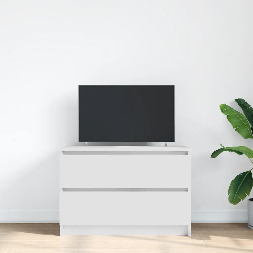 Mobile Porta TV Bianco 80x35x54 cm in Legno Multistrato