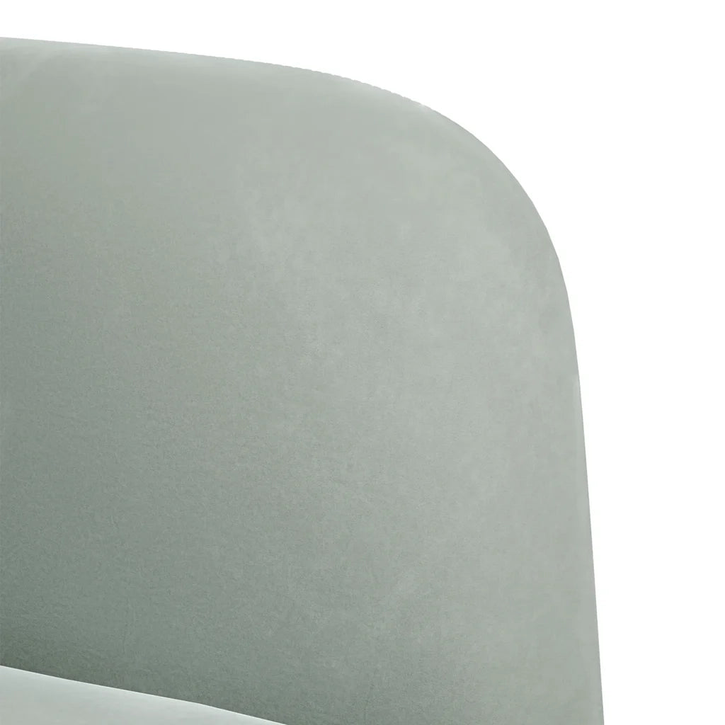 Divano Sedia con Braccioli Grigio Chiaro 54 cm in Velluto 4100578