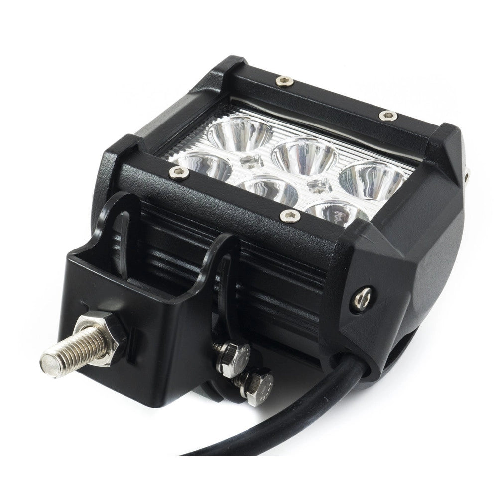 Trade Shop - Faro Lampada Supplementare Profondita Auto Fuoristrada 12v 6 Led 18w 6000k Ip68 -