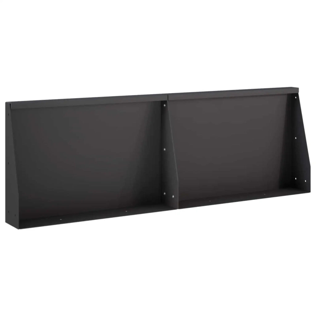 Muro di contenimento 2 pz 60 x 12 x 30 cm Acciaio Nero 8015262