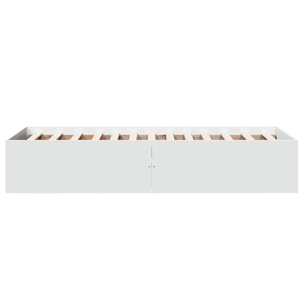 Giroletto-Struttura Letto Bianco 100x200 cm in Legno Massello 875979