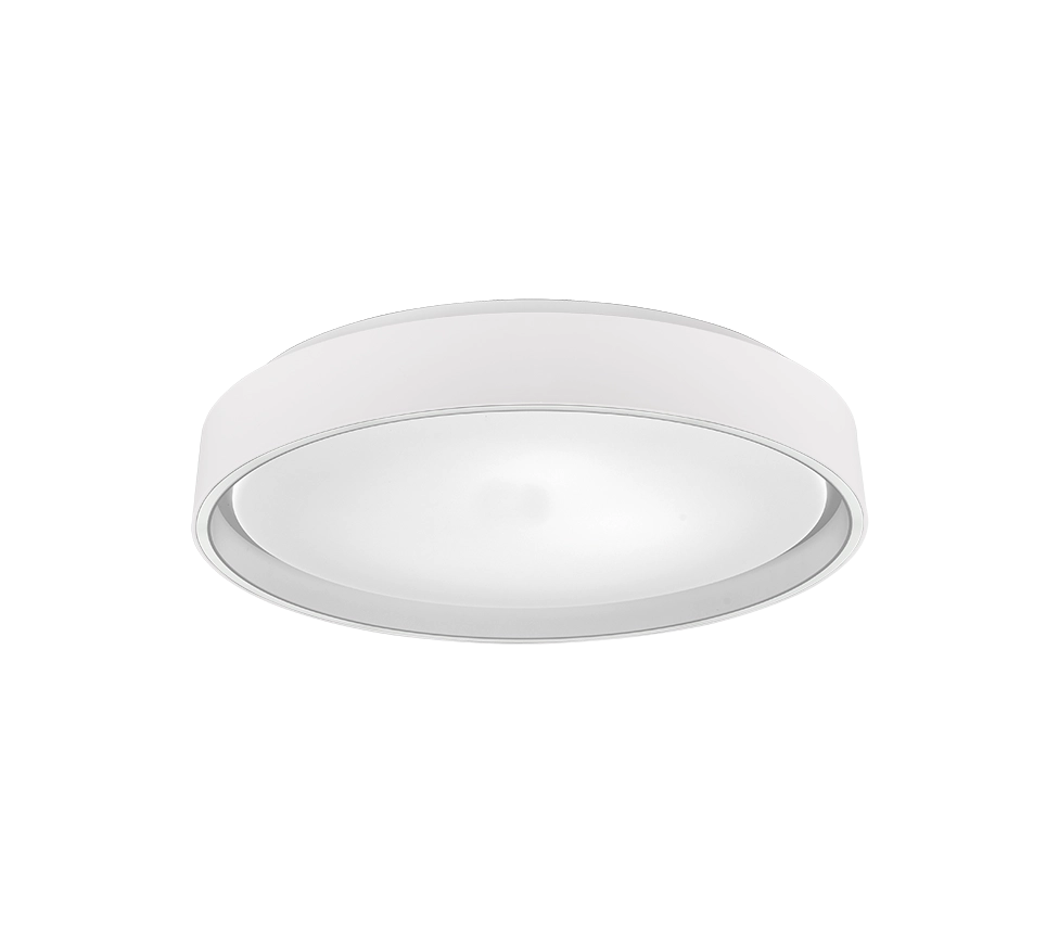 Plafoniera LED, plastica, bianco opaco, 40x7,5x40 cm, Felis