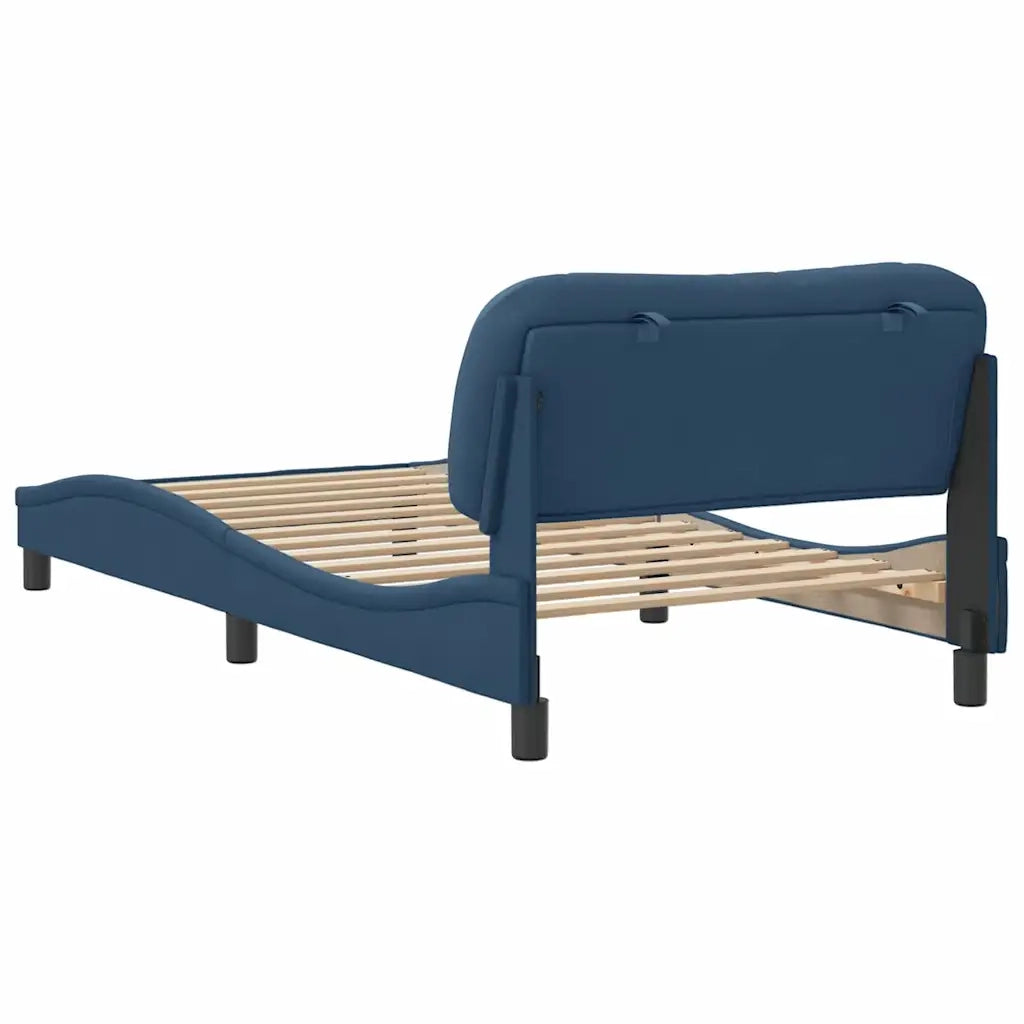 Giroletto senza Materasso-Struttura Letto Hvar Blu 100x200 cm in Tessuto