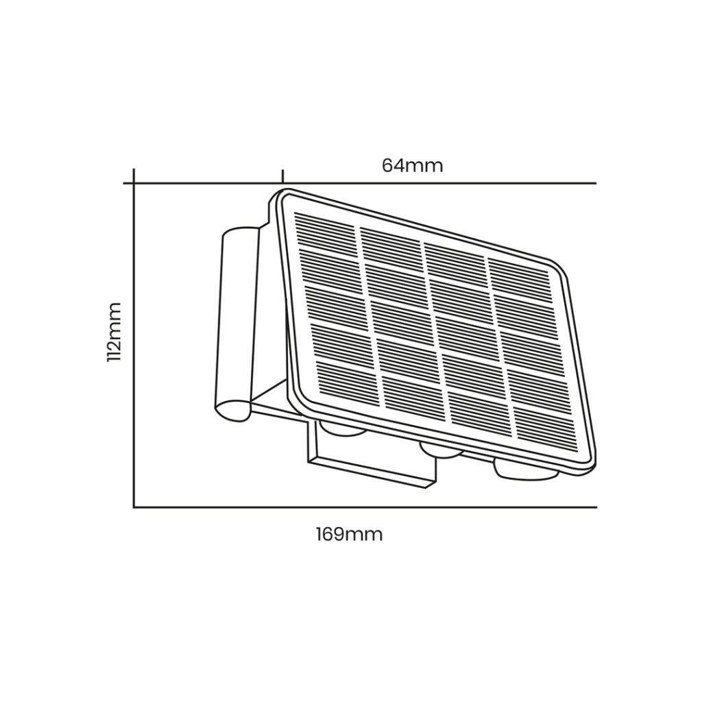 Applique solare LED Eko-Light Alf 50 lm 3000K nera IP54
