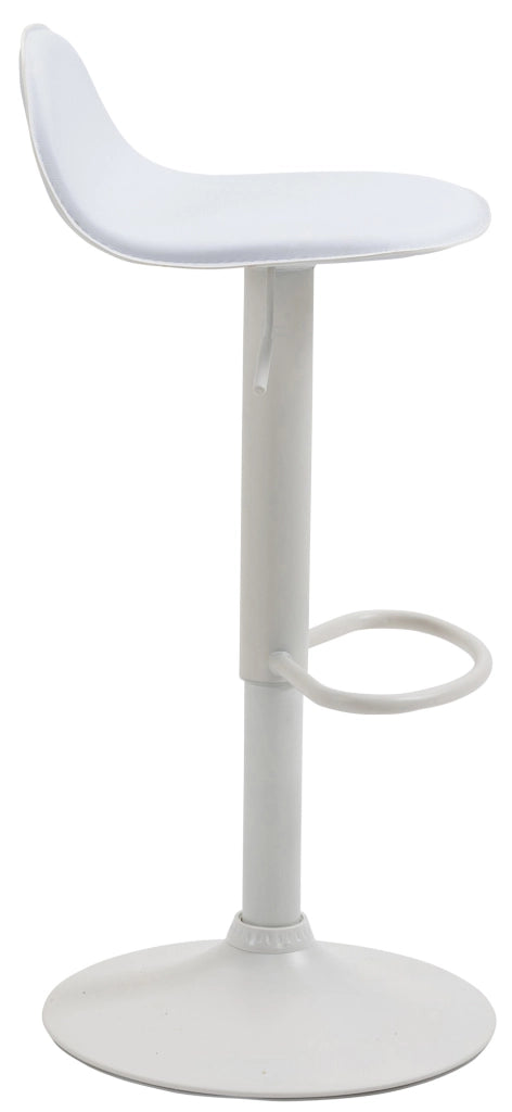 Set 2 Sgabelli Alti Lana in Similpelle bianco,bianco