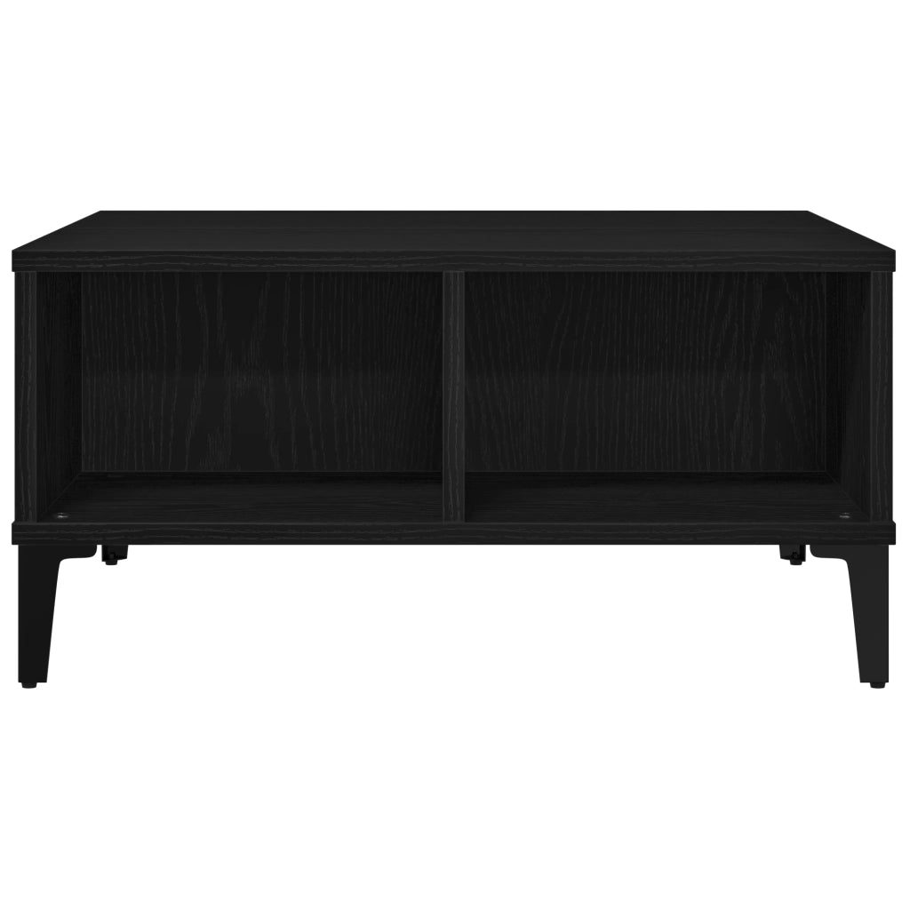 Tavolino da caffÃ¨ Nero Rovere 60x60x30 cm Legno ingegnerizzato