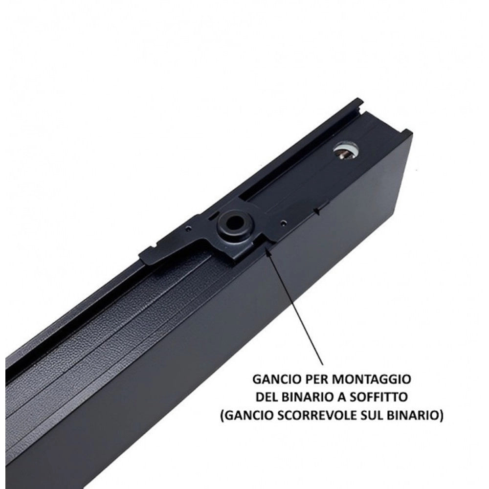 Trade Shop - Staffa Gancio Per Fissaggio Del Binario Magnetico Al Soffitto O A Parete 2 Pezzi Gf-sf -