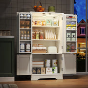 Mobile contenitore moderno in MDF 120x60x40 cm con luce LED a sensore, ripiani regolabili, bianco