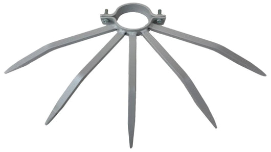 Dissuasore Antifurto con Punte in Acciaio per Pluviali Tubi Esterni Ø58-62 mm Argento