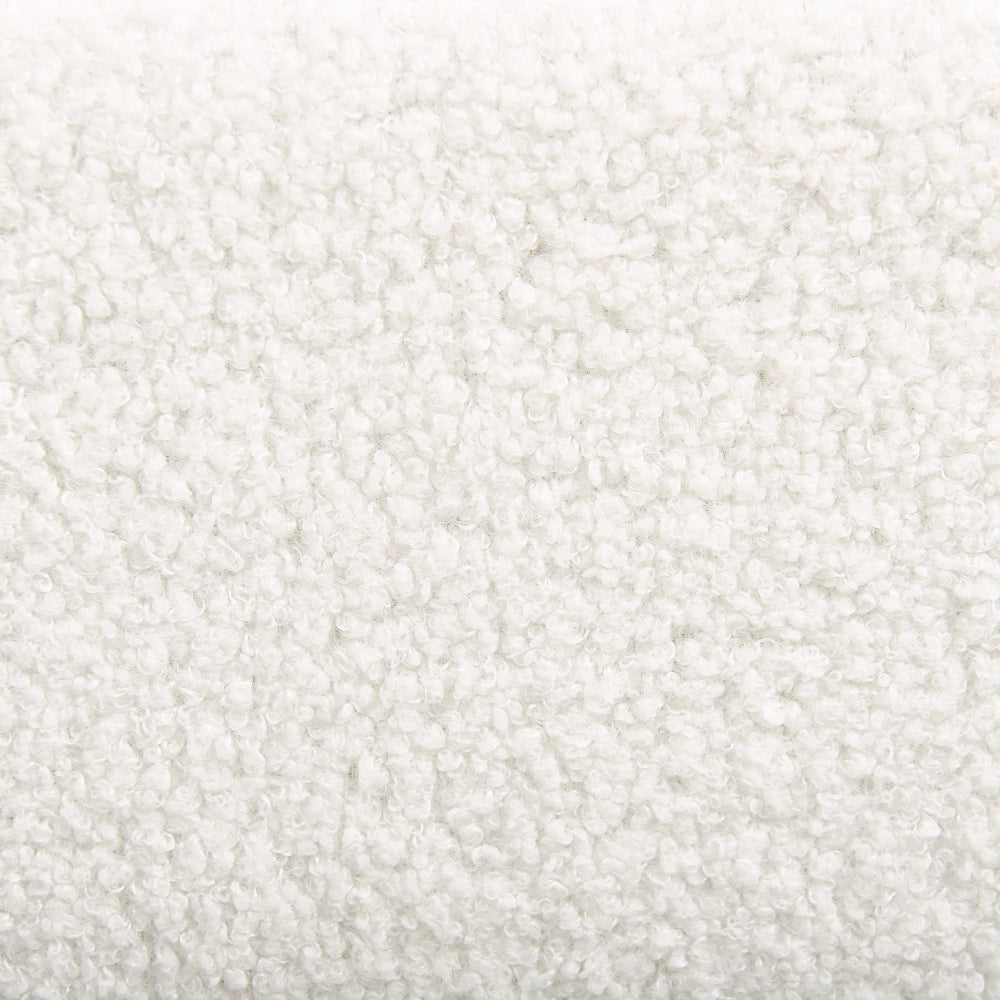 Letto a doghe Bianco Bouclè Imbottito 160 x 200 cm EU Matrimoniale Design Moderno
