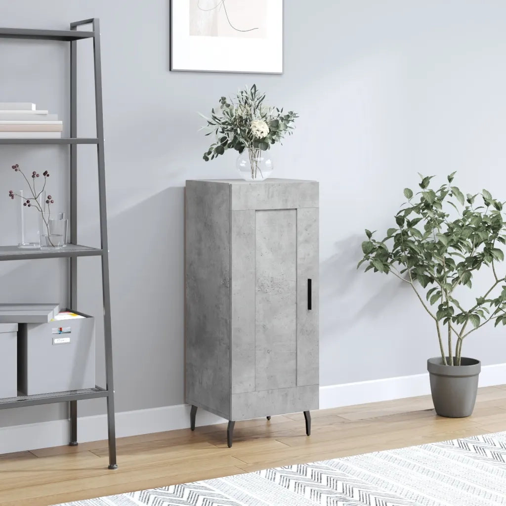 Credenza | Madia | Buffet da pranzo | Armadio da pranzo Grigio Cemento 34,5x34x90 cm in Legno Multistrato