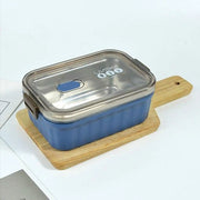 Lunchbox a griglia per studenti e lavoratori uffici - Piccola e leggera scatola per canteen e scuola secondaria - Ideale per noodles instantanei con rivestimento in acciaio inox