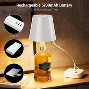 Lampada a Contatto a 3 Colori senza Scintilla con Bottiglia in Gomma - Caricabile, per Bar, Ristoranti e Fattorie Distillative - Nero, 1 Pezzo