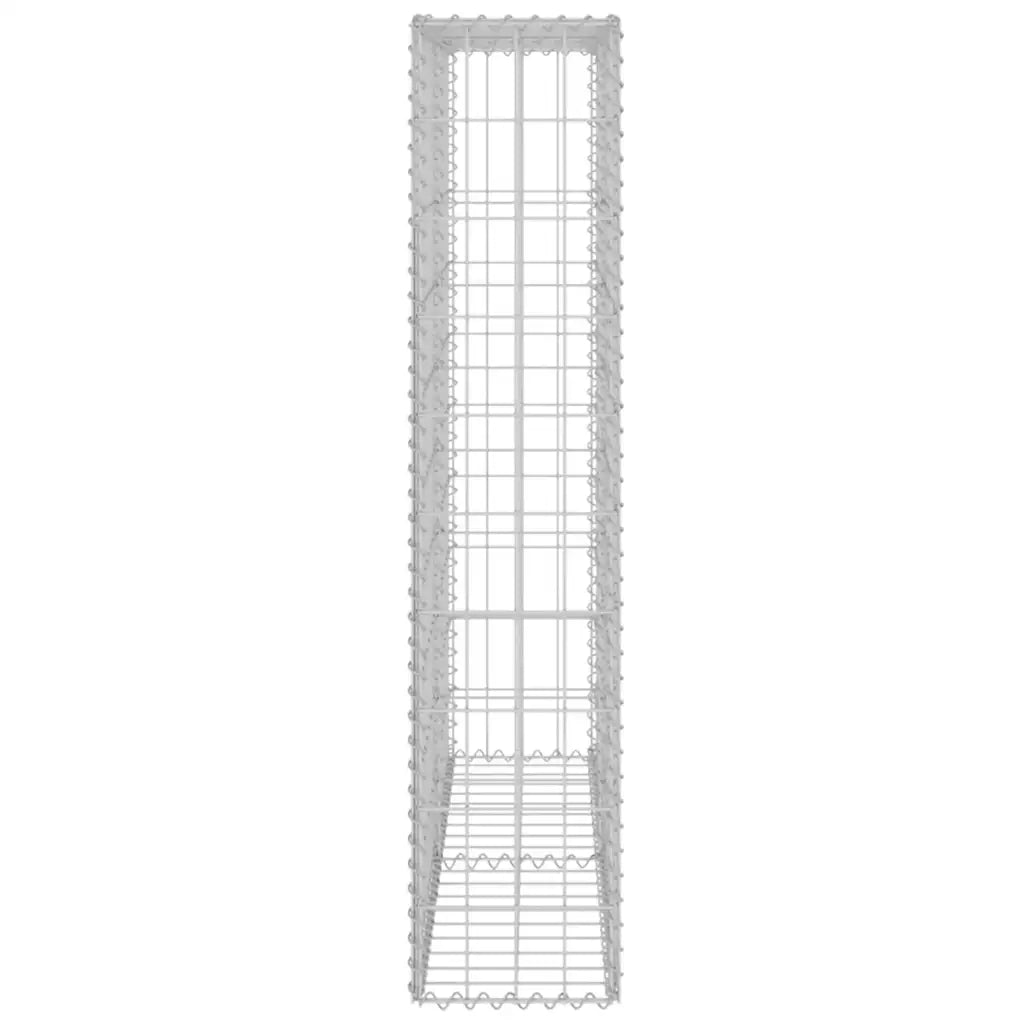 Gabbione in Acciaio Zincato Coperto 80x20x100 cm 143577