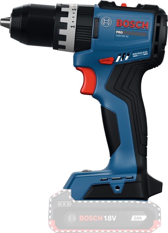 Trapano a Percussione Bosch GSB 18V-52 Professional Brushless 18V solo corpo