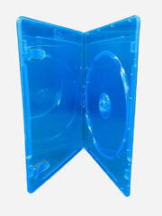 Supporto Blu-Ray 25 pezzi - 6mm Sottile - Alta Qualità Polipropilene - Copertura Transparente - Bottoni di Carta - Blu - Supporto Dvd