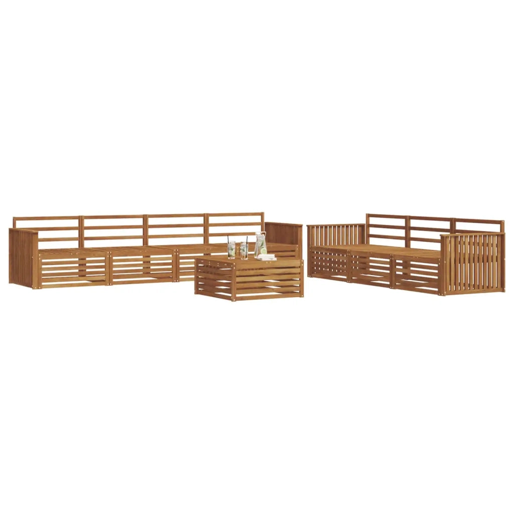 Set di divani da esterno 8 pcs Naturale
