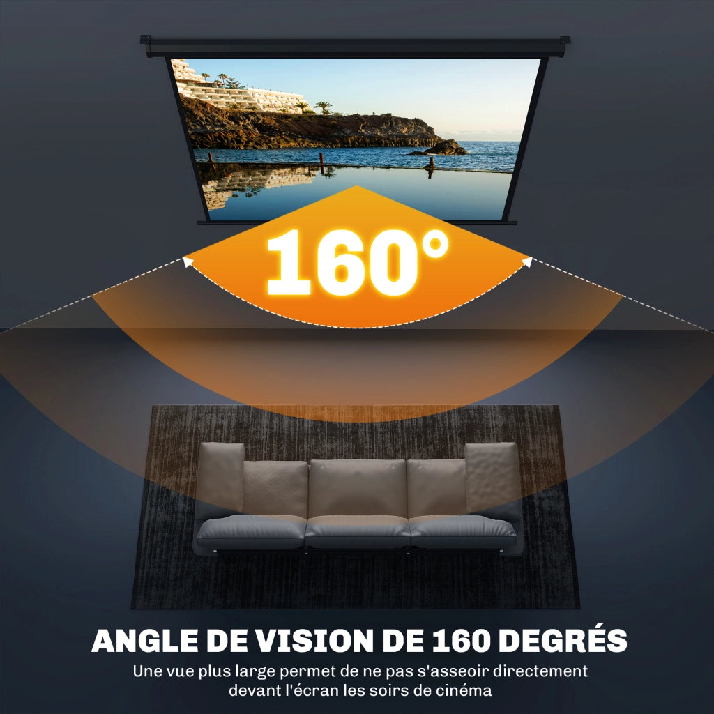 Schermo proiezione 84 pollici ¨C Xylo ¨C 4:3 4K HD 181x138 cm nero