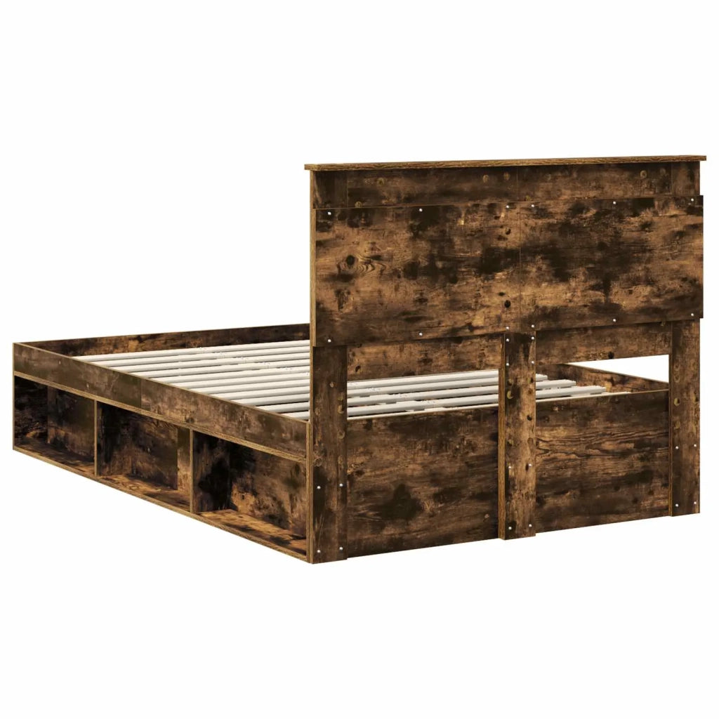 Struttura del letto Rovere fumé 120 x 190 cm Pino massello 3410108