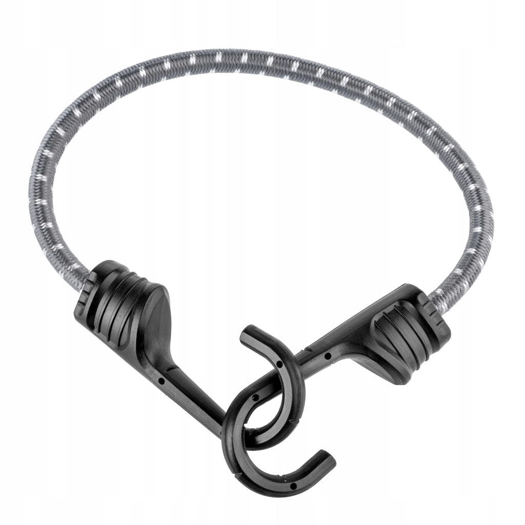 Corda elastica in gomma KADAX con gancio, 28 cm, per il fissaggio di teloni e tenditori per bagagli.