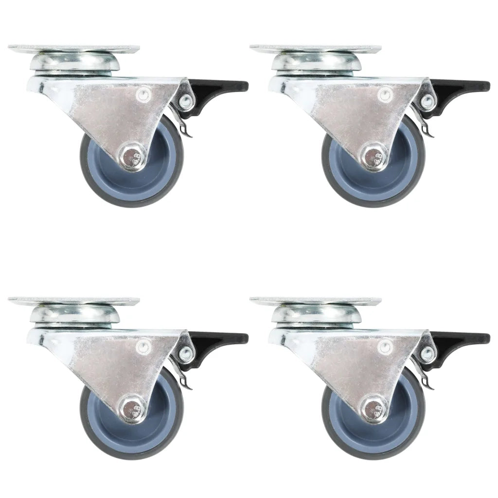 Ruote Girevoli Gemellate con Doppio Freno 4 pz 50 mm cod mxl 68511