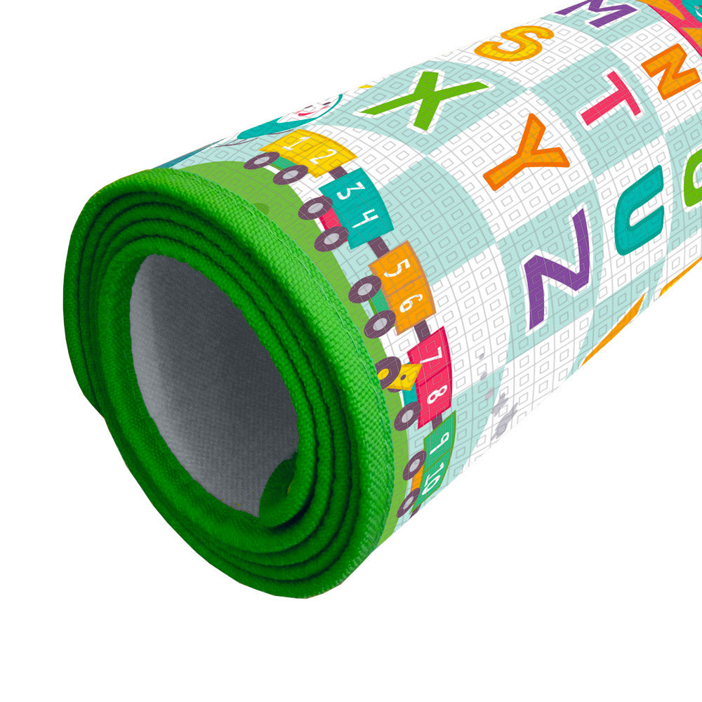 Tappeto Morbido per Bambini 150x120 cm Arrotolabile Multicolore
