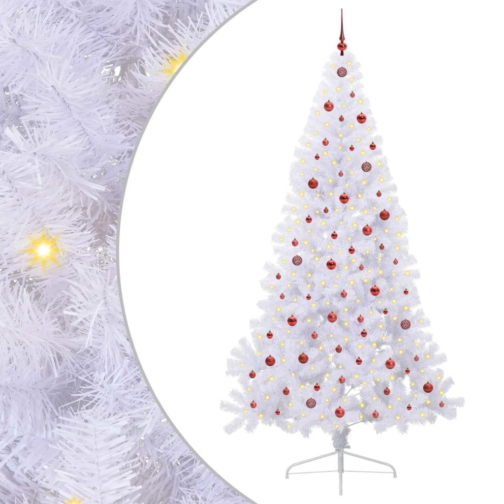 Albero di Natale artificiale Bianco 240 cm PVC e Acciaio 3426834