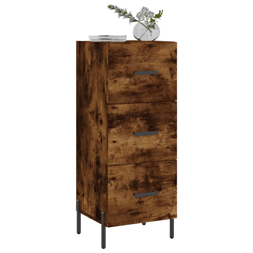 Credenza Rovere Fumo 34,5x34x90 cm in Legno Multistratocod mxl 80652