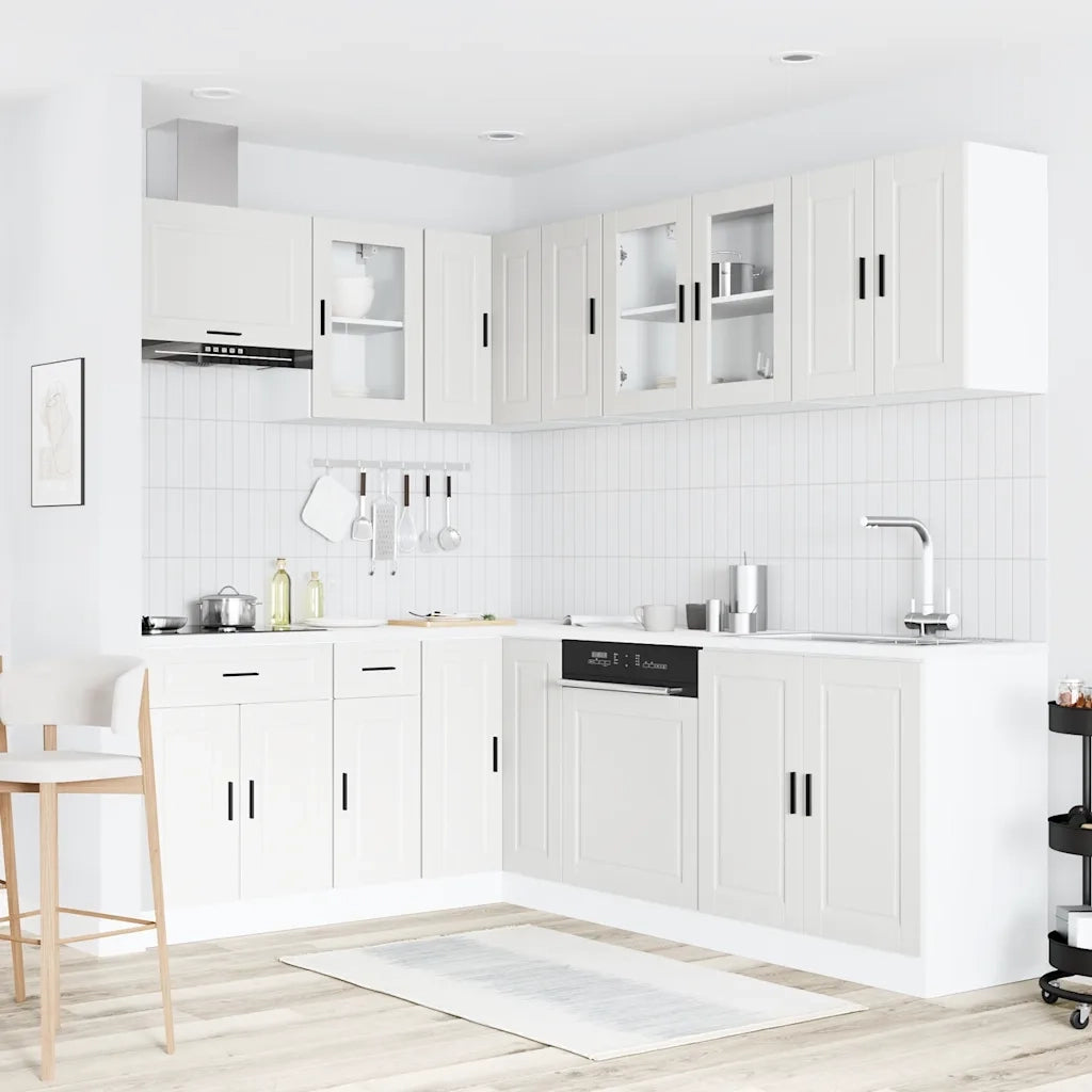 Set Mobili da Cucina 11 pz Porto Bianchi Legno Multistrato