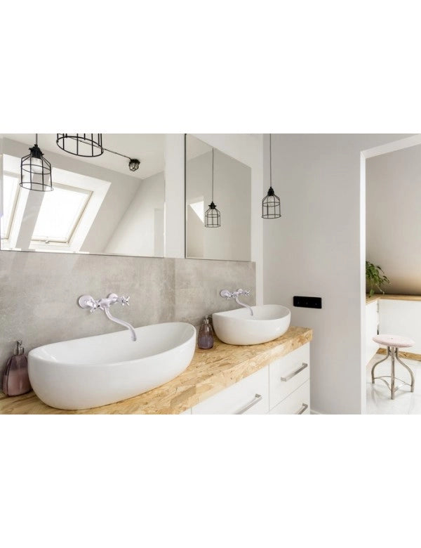 MORAVA miscelatore lavello girevole ottone bianco cromo