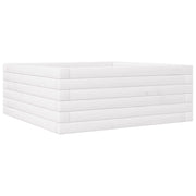 Fioriera | Cassetta per fiori | Vaso da Giardino Bianca 60x60x23 cm Legno Massello di Pino