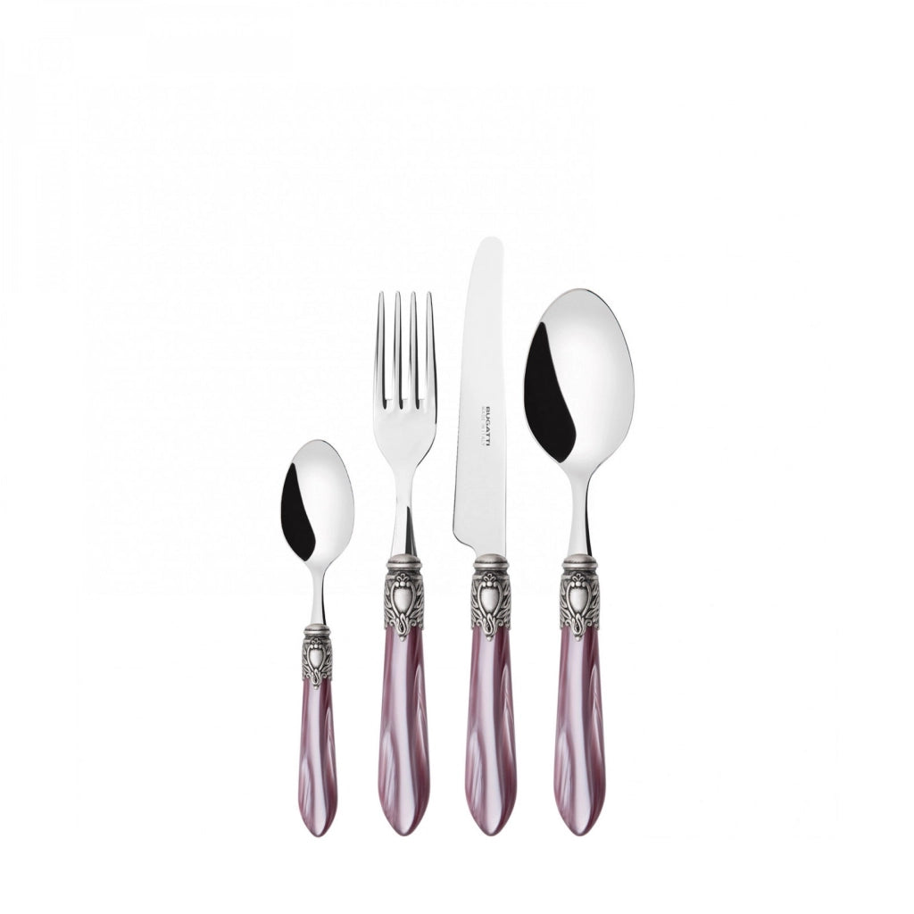OXFORD Ghiera Argento Anticato, Posate Set 24 pz, Scatola