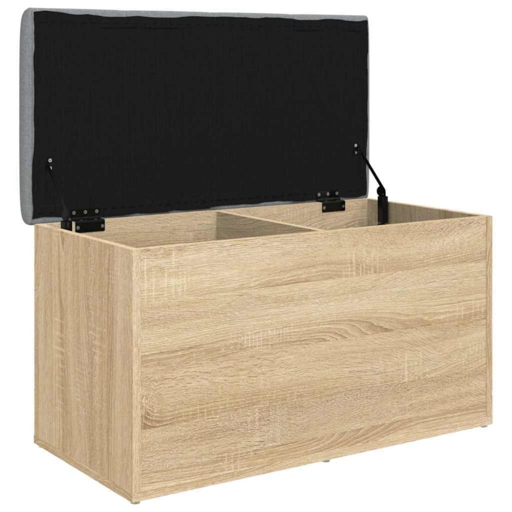 Panca contenitore in rovere Sonoma 82x42x45 cm in legno ingegnerizzato 835049