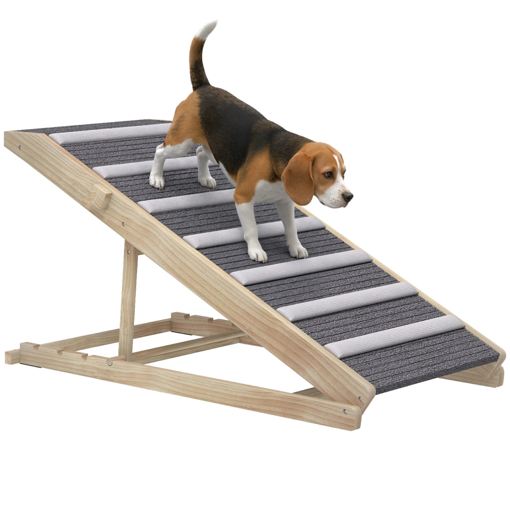 Rampa per Cani Pieghevole in Legno ¨C zephmum ¨C 35-50 cm