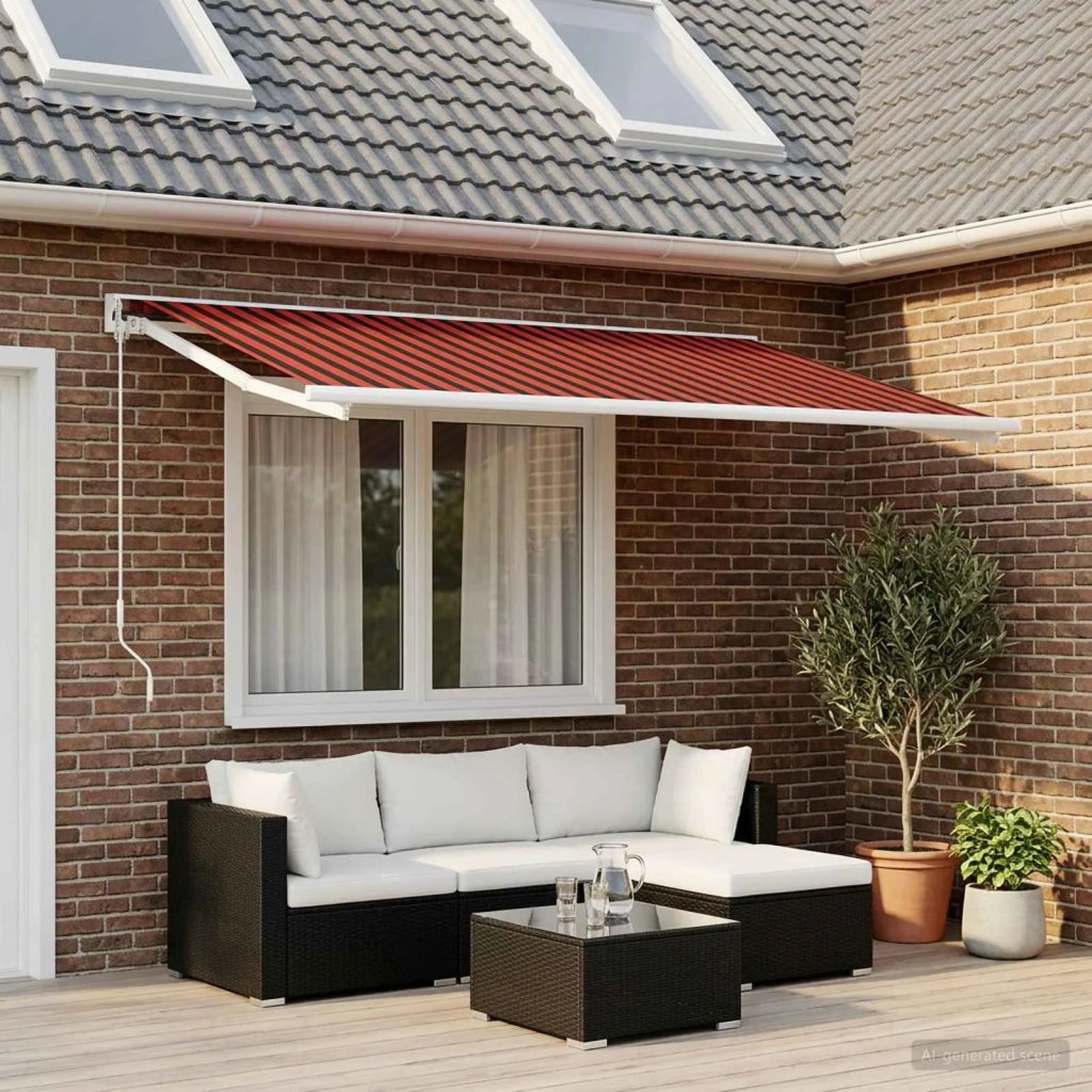 Telo di ricambio per tenda da sole arancione e marrone 3444242