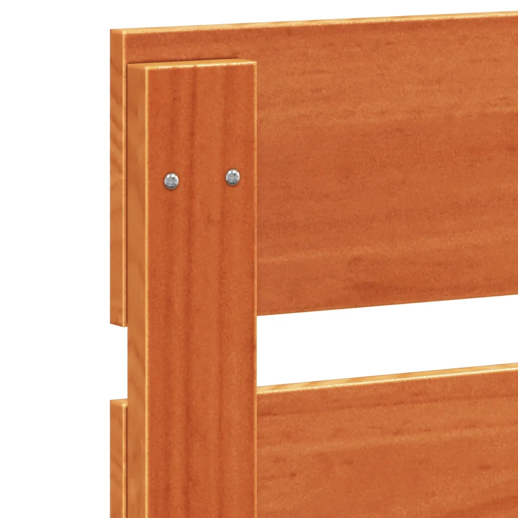 Testiera Marrone Cera 150 cm in Legno Massello di Pino 844446