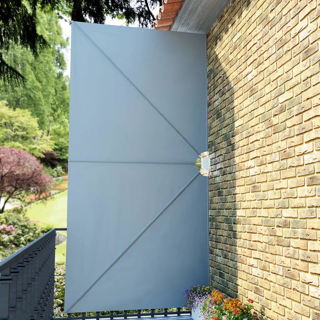 Tenda Laterale per Terrazza Pieghevole Grigio 400x200 cm 44566