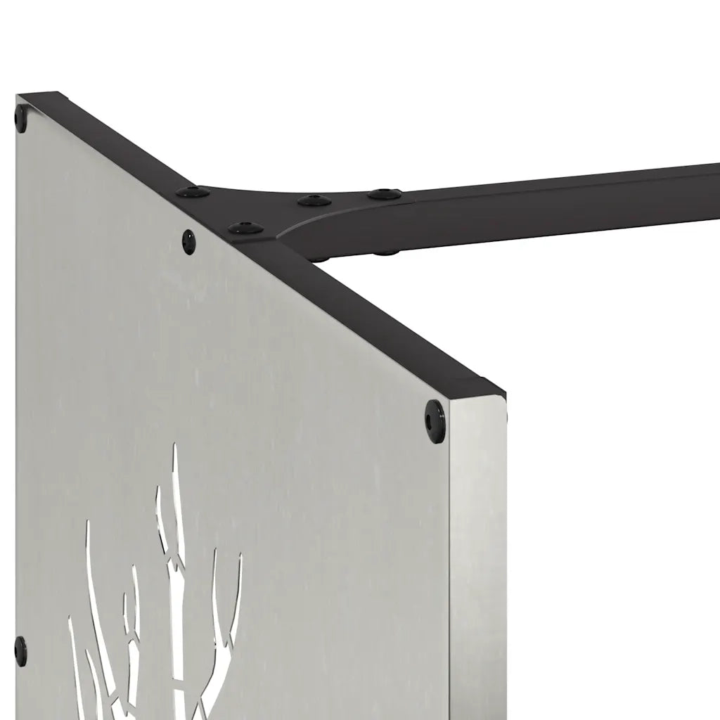 vidaXL Rastrelliera per Legna da Ardere 40x40x40 cm in Acciaio Inox