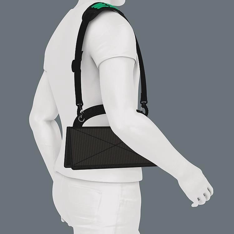 Wera 05004350001 2go Portautensili Super Leggero con Tracolla Regolabile e Sistema di Chiusura a Strappo colore Nero