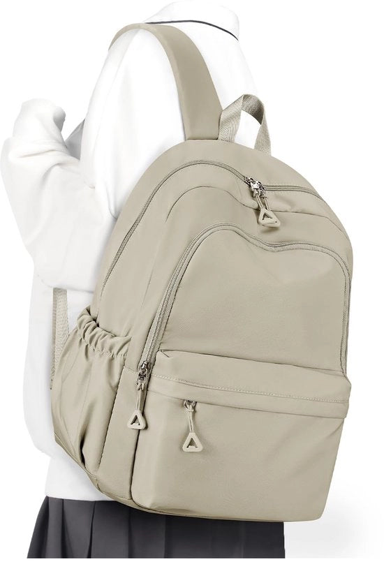 Borsa da Scuola Teenager Uomo Donna Aestetica Impermeabile Borsa da Laptop Casual Daypack -Khaki