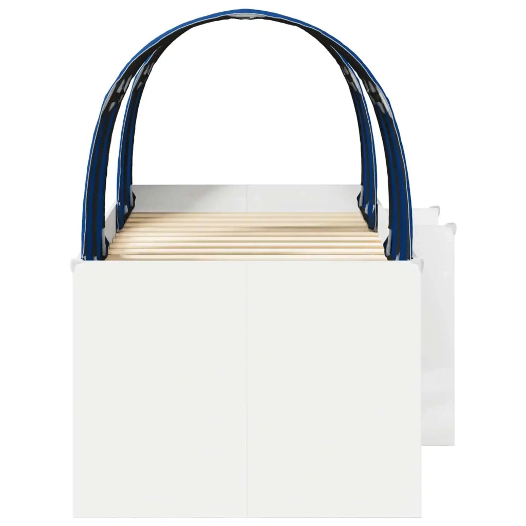 Letto con Tunnel 4 pcs Bianco e Blu Legno ingegnerizzato 3423571